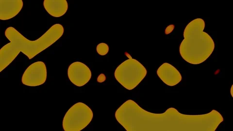 Yellow Abstract Forms Moving on Black Background 库存影片 325031663