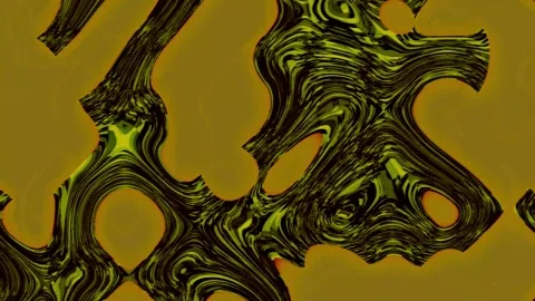 Yellow Abstract Forms Moving on Black Background 動画素材 325031720