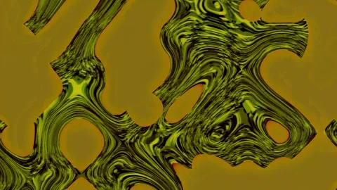 Yellow Abstract Forms Moving on Black Background 库存影片 325031725