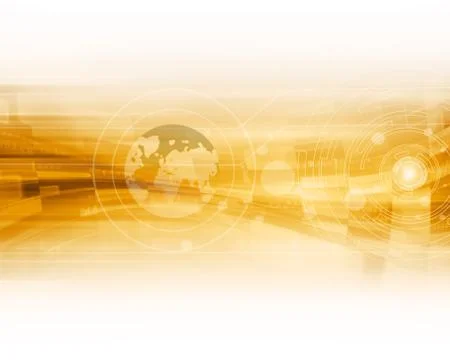 Yellow Abstract Futuristic Background Stock Illustration