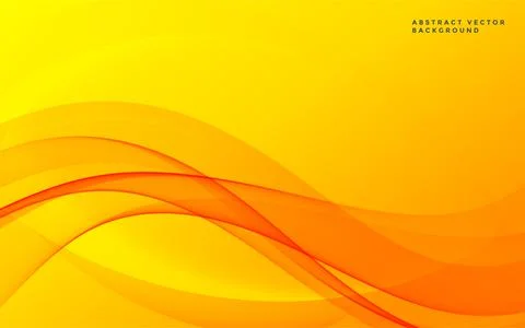 Yellow Abstract Gradient background with wave and smooth line. orange abstrac Stock Illustration