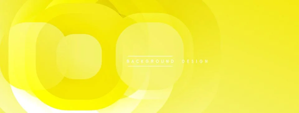 Yellow abstract layers create dynamic visual flow. Soft gradients offer moder Illustrazione stock