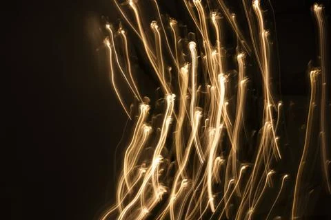 Yellow abstract lights Stock Photos