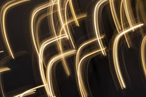 Yellow abstract lights Stock Photos