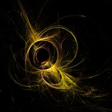 Yellow abstract linear pattern on black background, wallpaper, design 스톡 일러스트