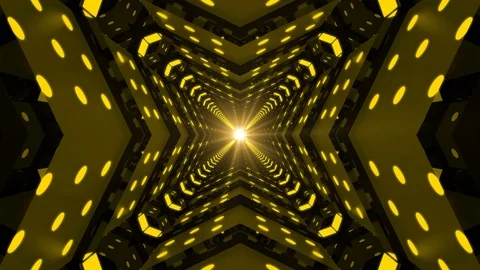 Yellow Abstract Loop Corridor Stock Footage 99327061