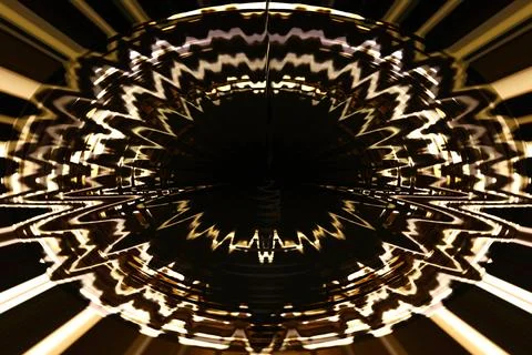 Yellow abstract loop motion background, kaleidoscope Stock Illustration