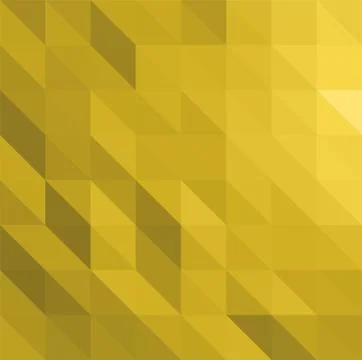 Yellow abstract low poly triangles background Stock Illustration