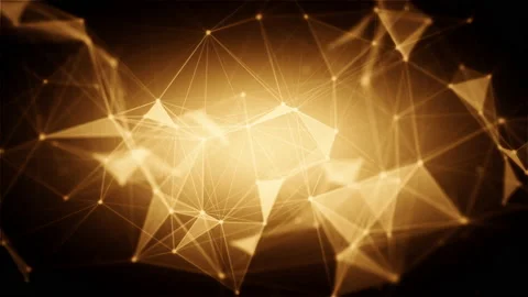 Yellow abstract network presentation background Stock-Footage 158418312