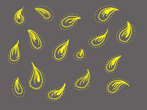 Yellow abstract pattern on gray background illustration Stock Illustration