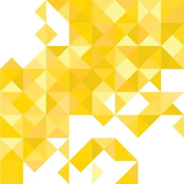Yellow Abstract Pattern - Triangle and Square pattern in yellow and orange Illustrazione stock