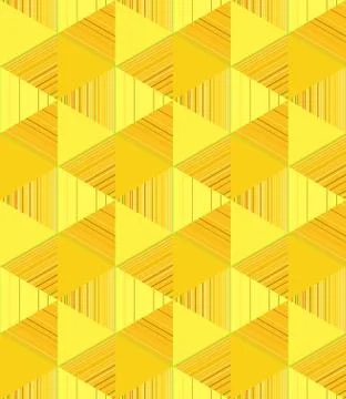 Yellow abstract pattern of triangles and lines. Yellow Grid Mosaic Background Stock Illustration