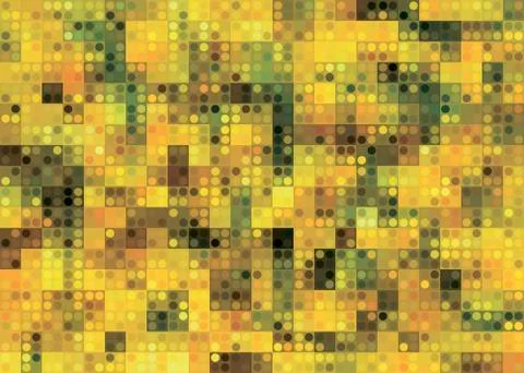 Yellow abstract pixel background Stock Illustration