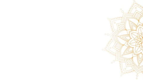 Yellow Abstract Rotating animated mandala art design in white background 動画素材 329181878
