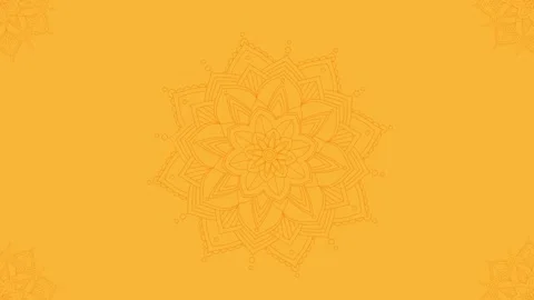 Yellow Abstract Rotating animated mandala art new year concept 動画素材 329181892
