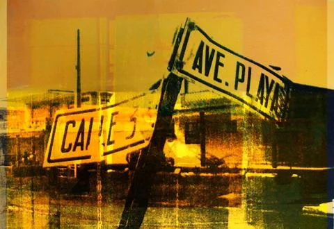 Yellow abstract sign Stock Illustration