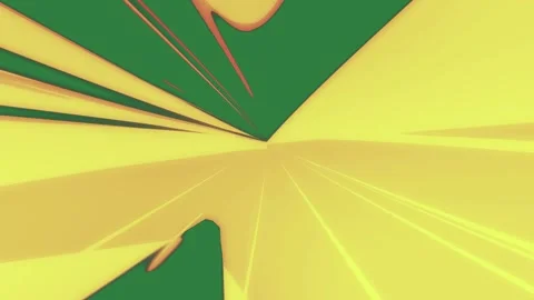 Yellow abstract triangle on it isolated isolated on green screen background Stock Footage 336847892
