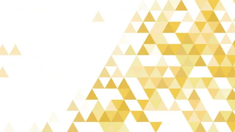 Yellow abstract triangle pattern on white background. Loop animation. Copy space Stock Footage 278992788