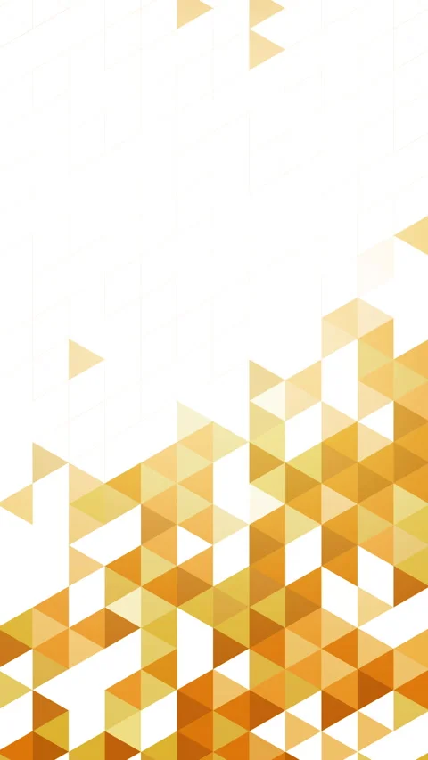 Yellow abstract triangle pattern in yellow and orange colors. Loop animation Stock Footage 279992368