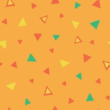 Yellow abstract triangles seamless vector pattern 스톡 일러스트