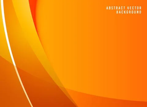 Yellow Abstract vector background. Orange gradient wavy background Stock Illustration