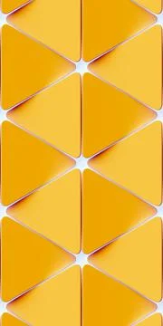 Yellow abstract wallpaper featuring geometric shapes with triangles Illustrazione stock