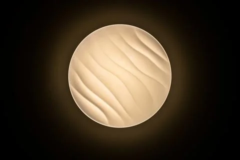 Yellow abstract waves texture, wavy round object Stock-Fotos