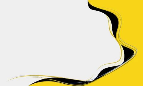 Yellow Abstract on white background in vector illustration Stock Illustration