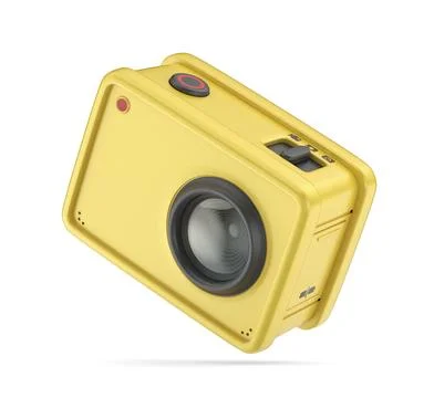 Yellow action camera 스톡 일러스트