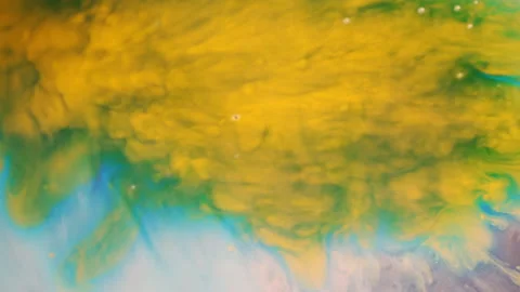 Yellow is added to a light blue background Stock Footage 235817713