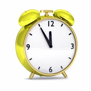 Yellow alarm clock Stock Illustration