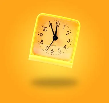 Yellow alarm clock Foto stock