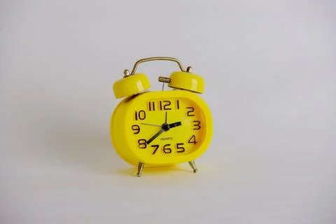 Yellow alarm clock Foto stock