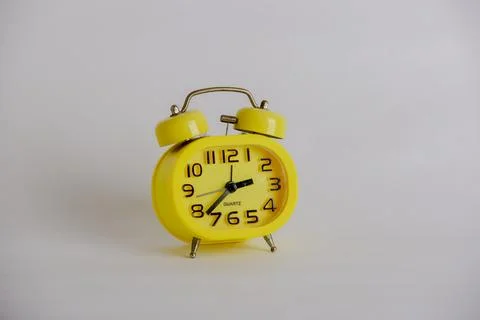 Yellow alarm clock Foto stock