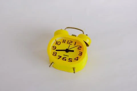 Yellow alarm clock Foto stock