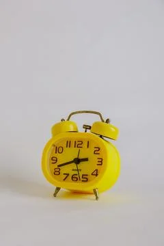 Yellow alarm clock Foto stock