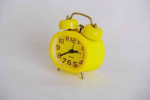 Yellow alarm clock Foto stock