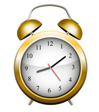 Yellow alarm clock. vector Stock Illustration