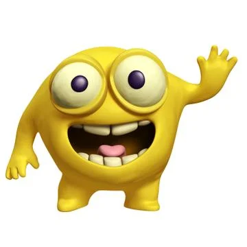 Yellow alien 스톡 일러스트