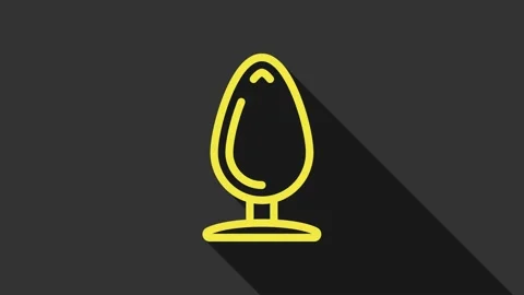 Black Anal plug icon isolated on white b... | Stock Video | Pond5