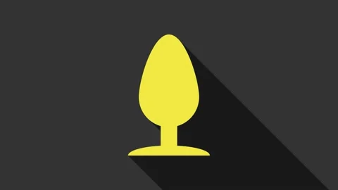Black Anal plug icon isolated on white b... | Stock Video | Pond5