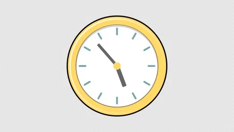 Yellow analog clock 스톡 동영상 334125034