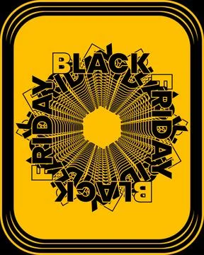 Yellow and black backdrop capturing the essence of the black friday sale Stock-Illustration