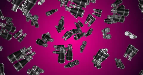 Yellow and black Binoculars falling slow motion Stock Footage 236540224