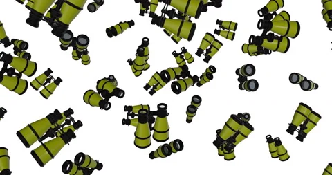 Yellow and black Binoculars falling slow motion Video stock 236541489