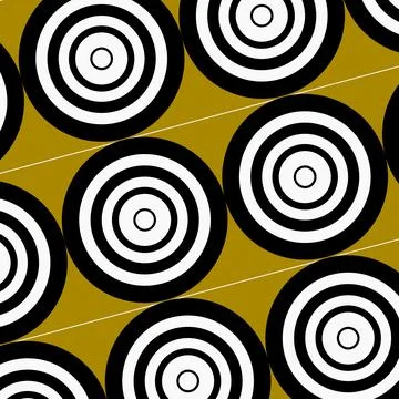 Yellow and black concentric circle abstract pattern 스톡 일러스트