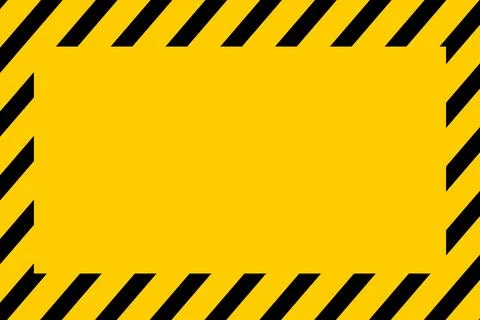 Yellow and black diagonal warning stripes and text space for banners, const.. Stock Illustration