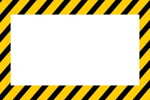 Yellow and black diagonal warning stripes and text space for banners, const.. Stock Illustration