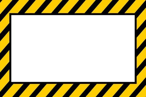 Yellow and black diagonal warning stripes and text space for banners, const.. Stock Illustration
