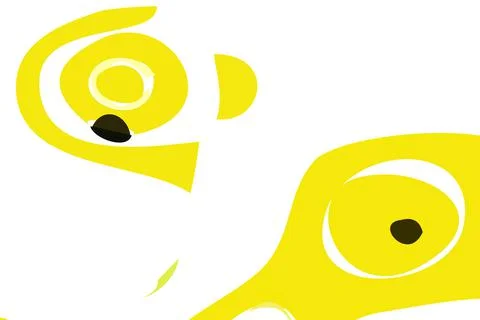 Yellow and black dynamic background. Abstract vector.Digital curve design. 2D Stock Illustration
